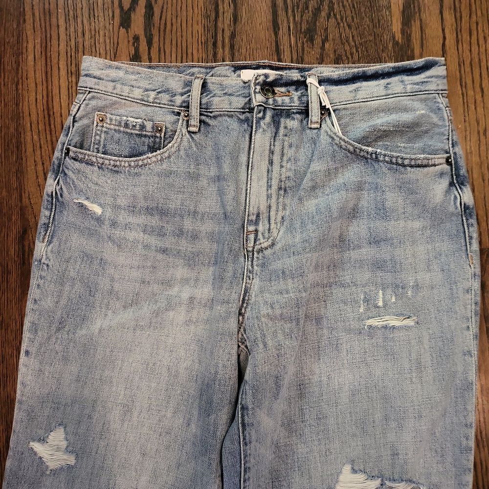 Stylish Distressed Light Blue Jeans - Picture 2 of 6